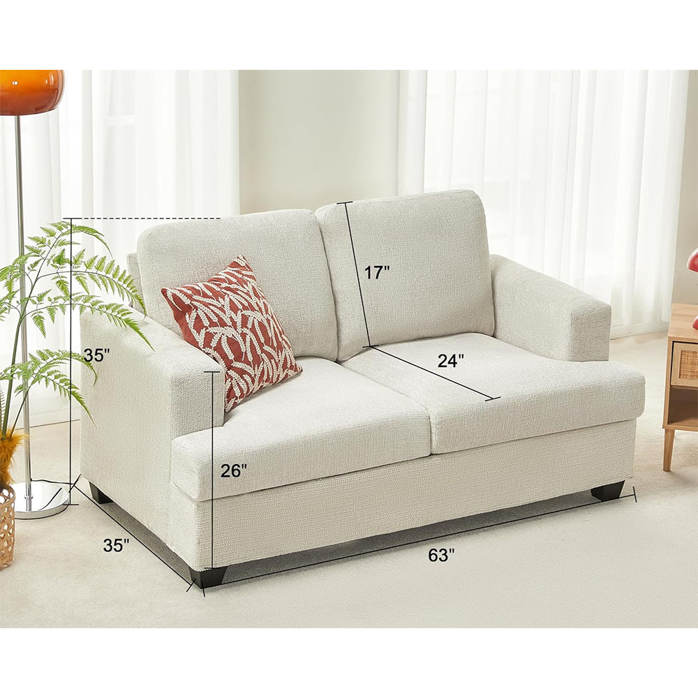 VanAcc Sofa, Loveseat Couch with Extra Deep Seats