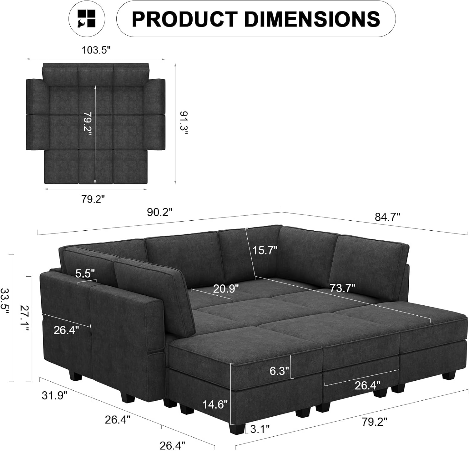 Belffin Modular Sectional Sofa