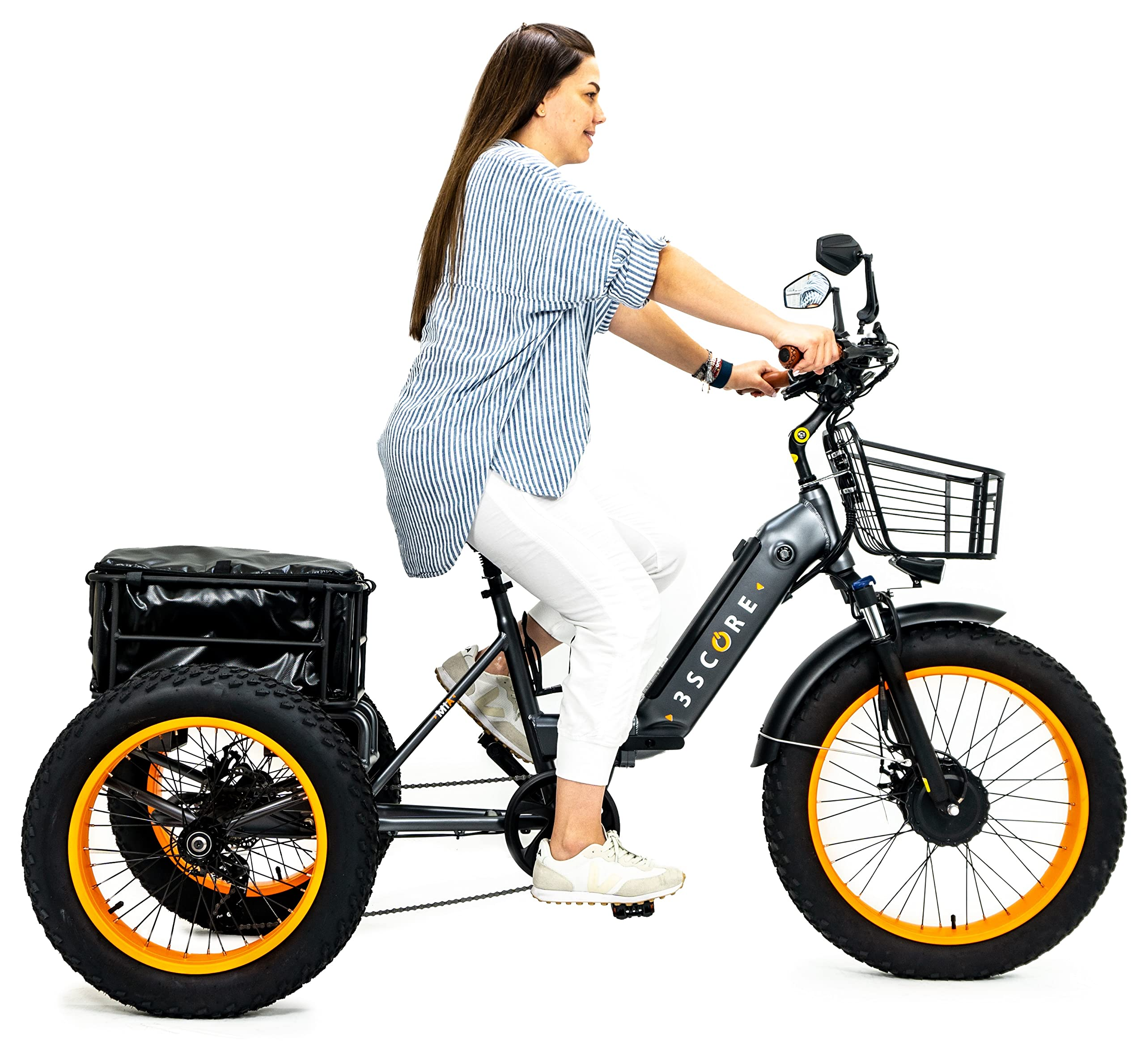 Electric Fat Trike 750W Motor & 48V Lithium Rechargeable Battery - Etrike 24 Inch Fat Tire