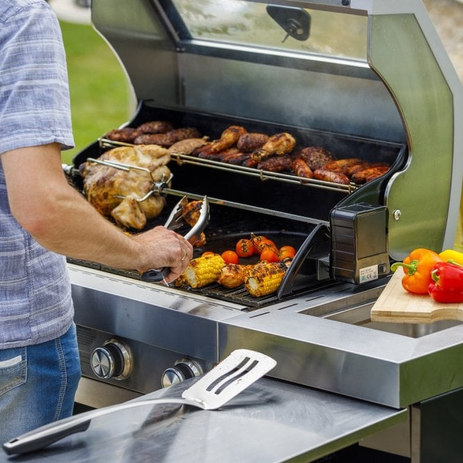 GRILLSTREAM ISLAND ULTIMATE 4 BURNER HYBRID GAS & CHARCOAL BBQ