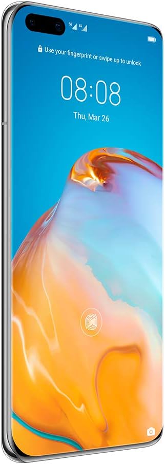 HUAWEI P40 Pro 256 GB 6.58 Inch Smartphone Bundle with PU Case, Kirin 990 5G, 50 MP Ultra Vision Leica Quad Camera, 8 GB RAM, 40W SuperCharge, IP68, SIM-Free Android Mobile Phone, Dual SIM, Silver