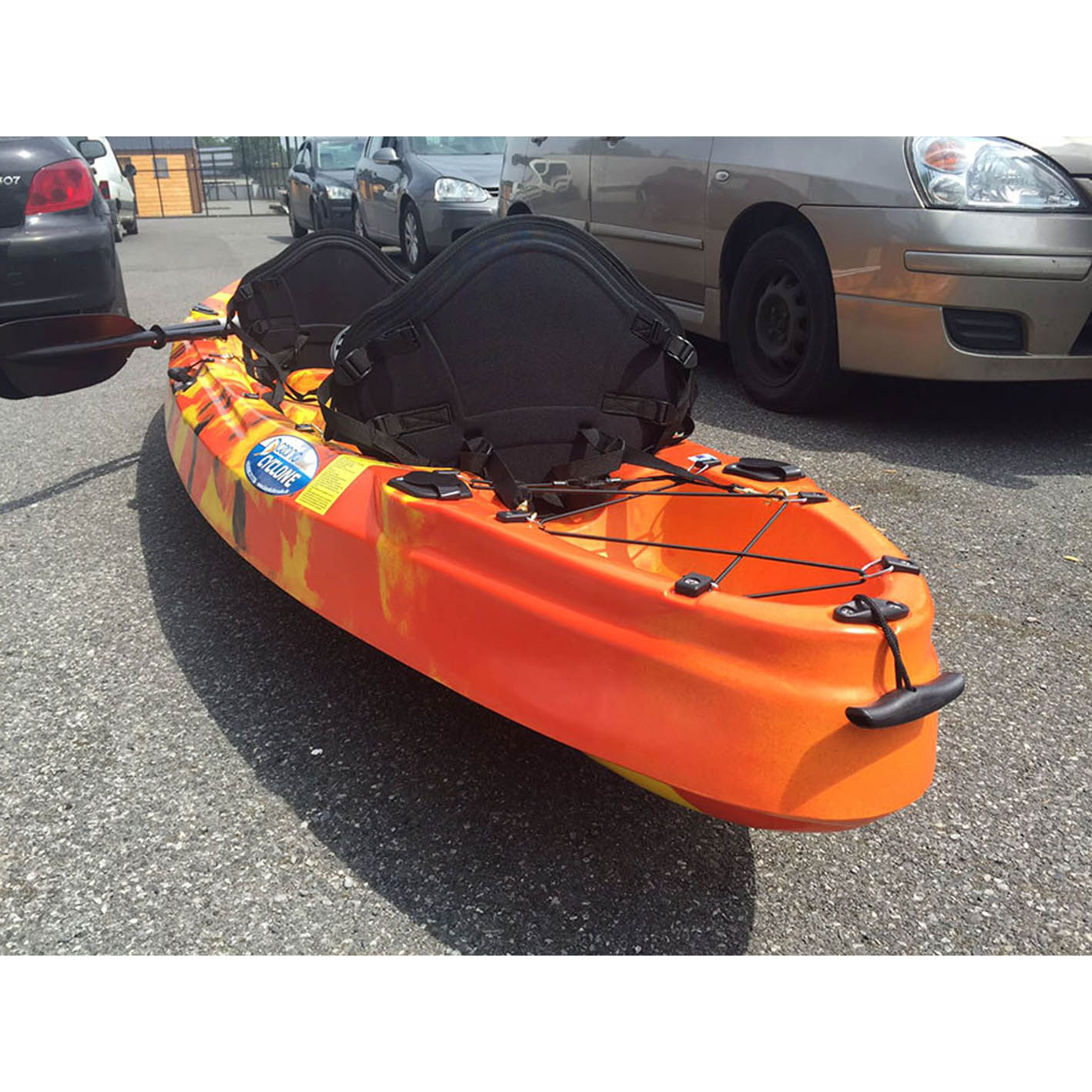 Cyclone 2+1 Family Sit On Kayak Flame Orange
