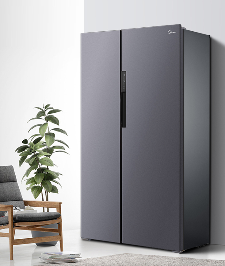 【Appliances】【BS】36 Side-by-Side Refrigerator and Freezer, 25 Cubic Feet Total, White