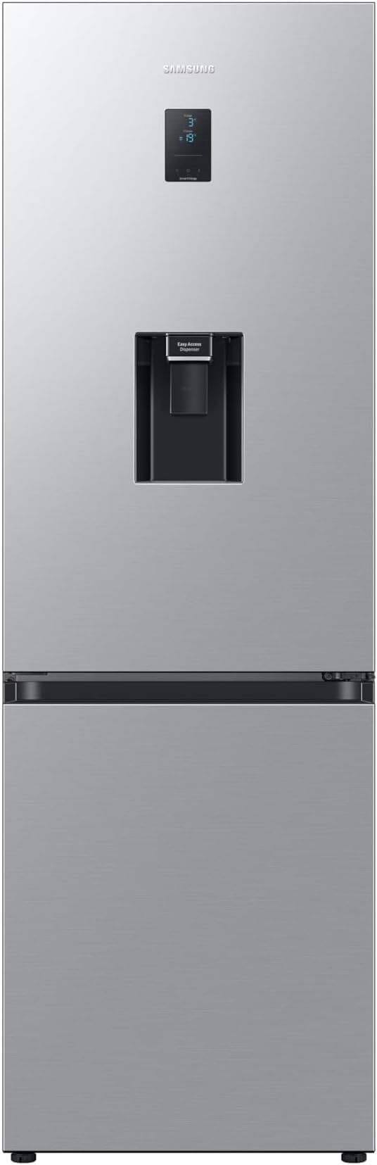 Samsung Classic Fridge Freezer, with Wine Shelf, Features Big Door Bin, All Around Cooling and SpaceMax Technologies, Silver, 7 Series, RB34C652ESAEU [Energy Class E]