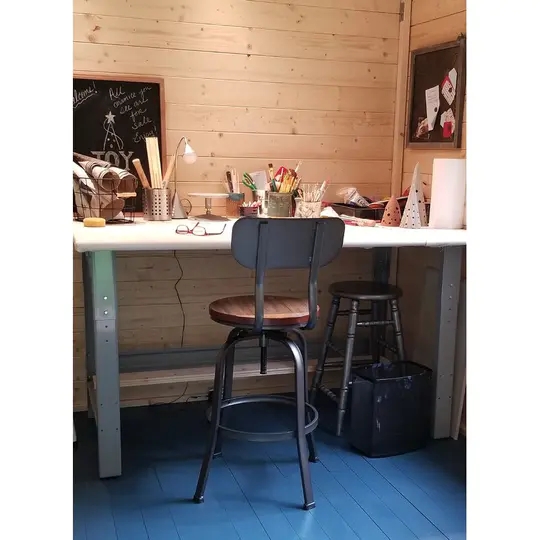 【Storage shed】Shiba 8 ft. W x 8 ft. D Solid Wood Storage Shed