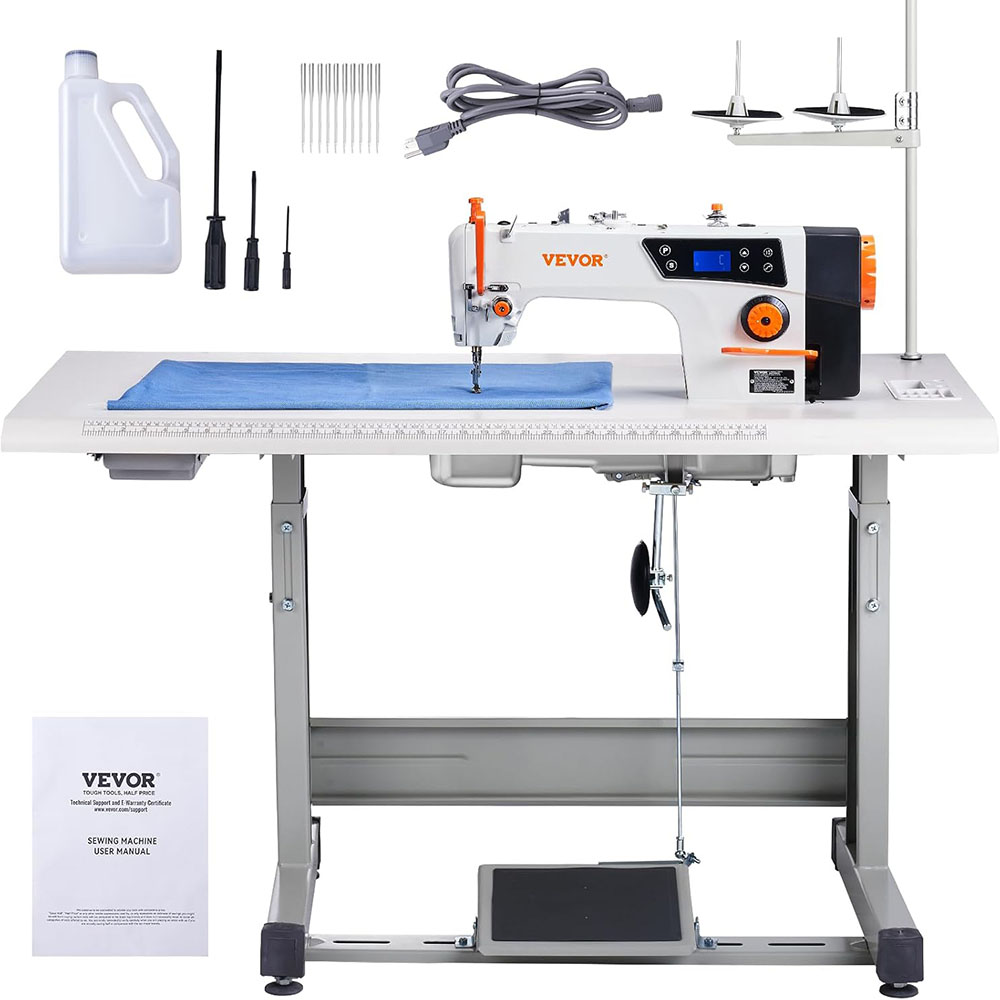 VEVOR Industrial Sewing Machine, 5000s.p.m Heavy-duty Lockstitch Sewing Machine
