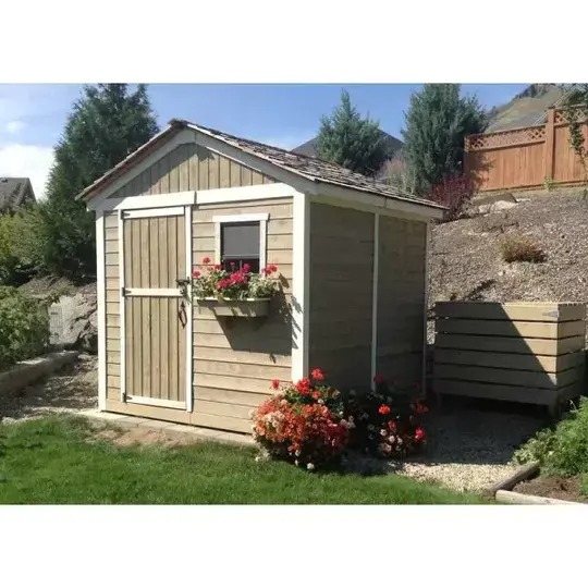 【Storage Shed】8 ft. W x 8 ft. D Wooden Storage Shed