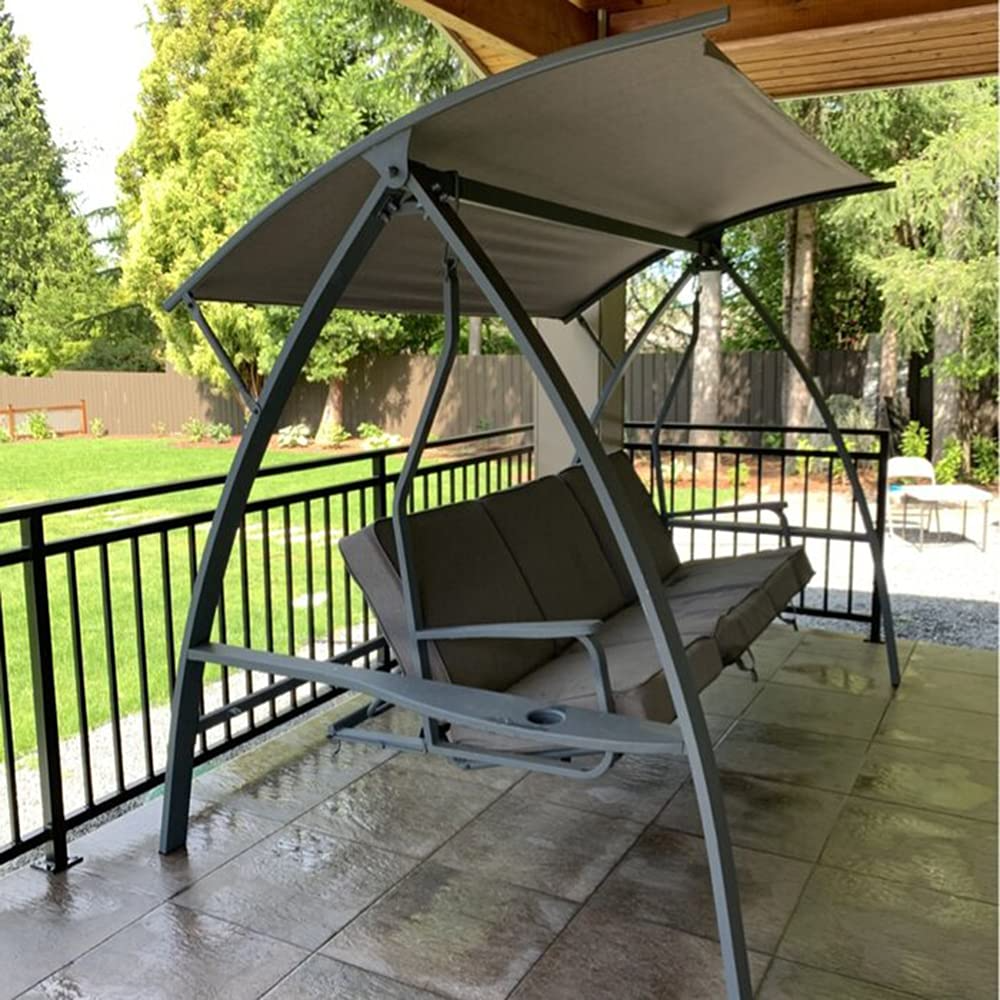 3 Person Patio Swinging Bench Chair 3-Seat Daybed Porch Swing Seater Outdoor Porch Swing
