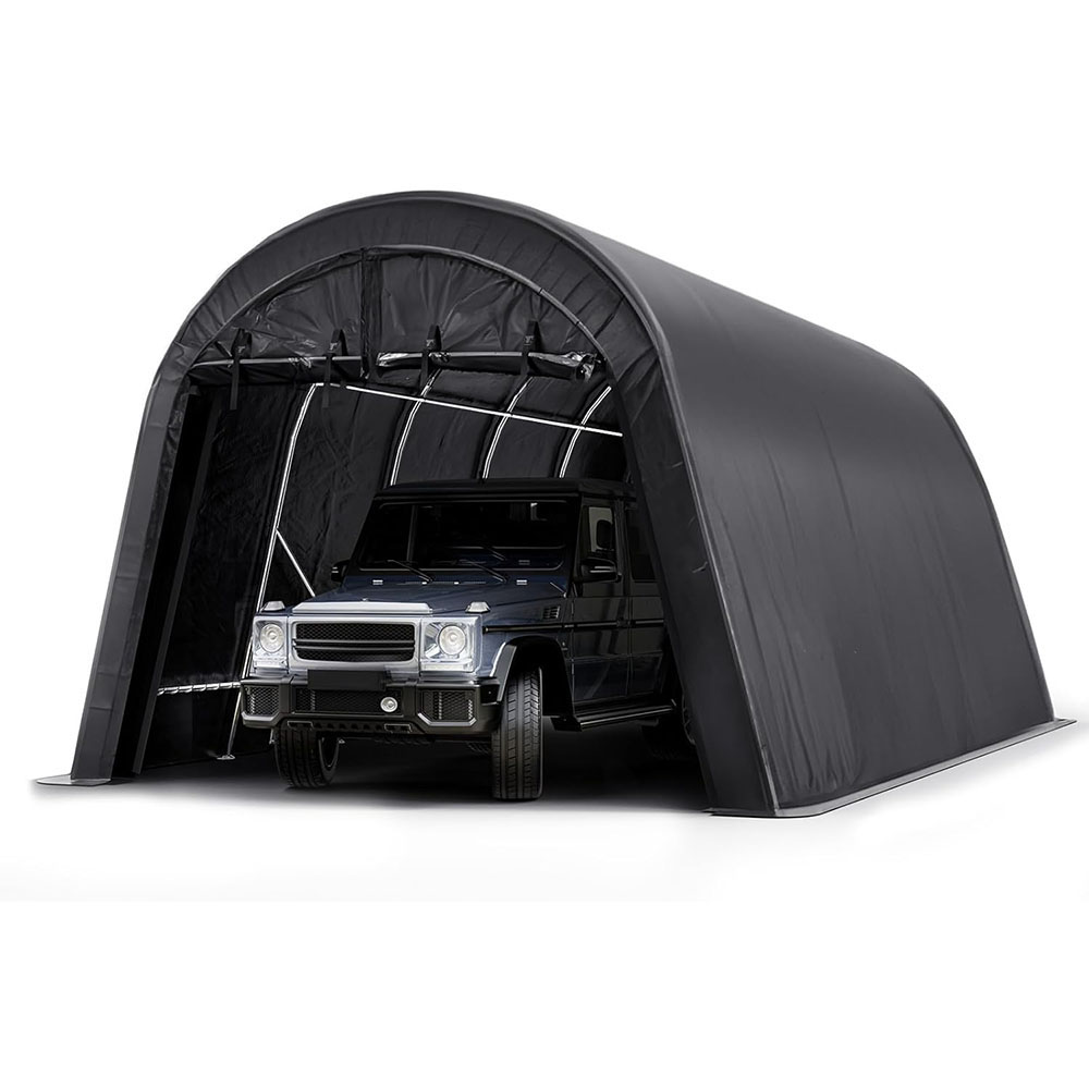 UDPATIO Heavy Duty Carport, Round Portable Garage Waterproof Snow Shelter Storage Shed